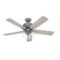 Hunter Shady Grove 52 in. Matte Silver Indoor Ceiling Fan 52382